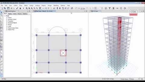 ETABS-Reinforced Concrete Building  with Ramp and Wall  Civil Engineering