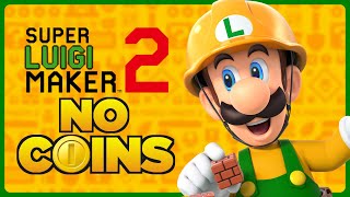Is it possible to beat Super Mario Maker 2 without touching a single coin, but with Luigi's Help?