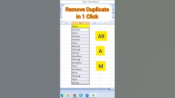 Remove Duplicate in Excel in 1 Click ✅ | Excel Trick 2025 🔥 #shortsfeed #shorts