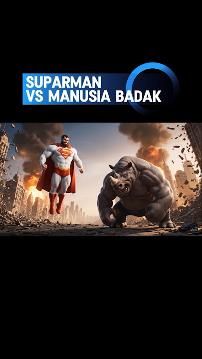 🦸‍♂️ 'SUPARMAN vs. THE CHEMICAL RHINO MAN' 💥😂 #videoshort #superman #superhero Indonesia #comedy #ai