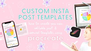 How to make your own editable Instagram post templates ✐ Procreate Tutorial screenshot 4