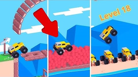 🕹 Drive Mad Truck Jump -  Gameplay Walkthrough (iOS/Android) - Fancade Game All Level - 1-20