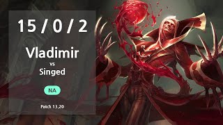 Vladimir Mid vs Singed - NA Challenger Patch 13.20