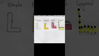 Amazing 3D Letter L Drawing : Simple to Legend! ✍️ #Shorts #3DArt