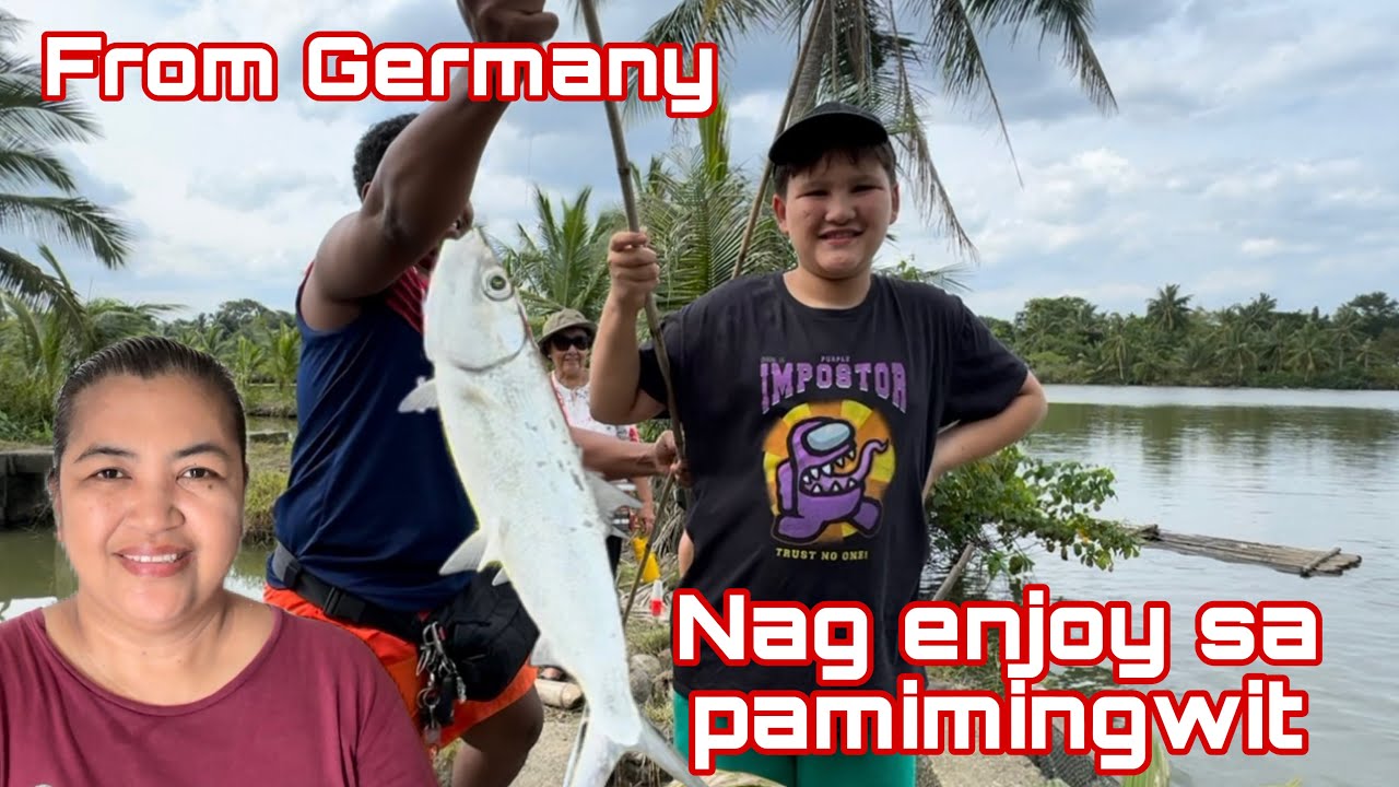 Nag enjoy sa fishpond ang bisita nating taga Germany