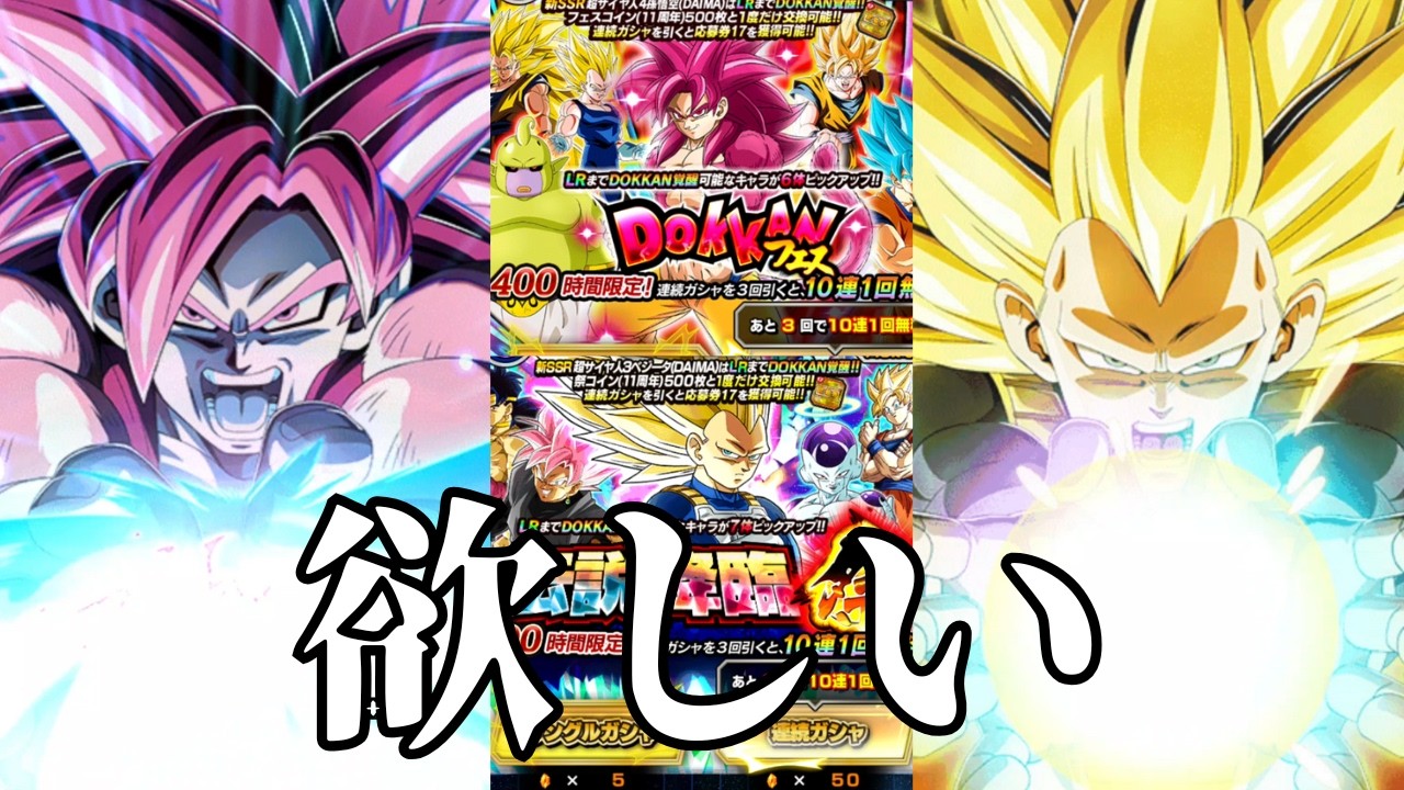 11周年来たのでガシャ引くまくった結果....[ドッカンバトル]