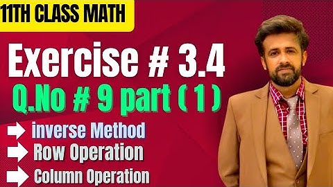 11th class math chapter 3 || 1st year math exercise 3.4 question number 9 part 1 || exercise 3.4