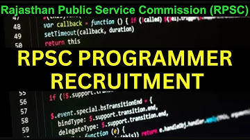 Rajasthan RPSC Programmer Online Form 2024 Complete Details | Govt. Job Programmer Online Form