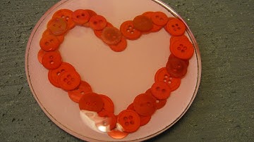 Button Heart Coaster Craft Tutorial