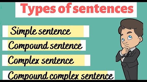 4 Types of sentences: Simple, Compound, Complex, and Compound Complex sentences in English