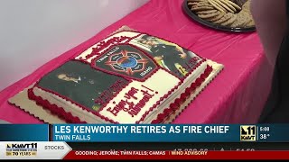 Twin Falls Fire Chief Les Kenworthy holds retirement celebration