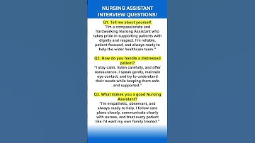NURSING ASSISTANT INTERVIEW QUESTIONS & ANSWERS! (How to Pass Your Healthcare Interview) #Nursing