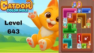 Catdom color hole level 643 solution and walkthrough for gameplay 
