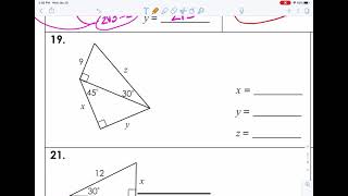 4.3 Special Right Triangle notes