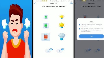 Easy Game Level 131 : Turn on all the light bulbs.