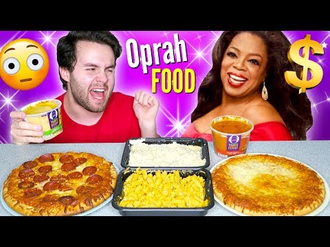 TRYING OPRAH'S LUXURY FROZEN FOOD! – Pizza, Mac N' Cheese, and MORE Taste Test!