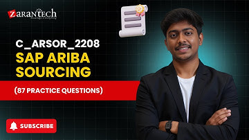 C_ARSOR_2208 - SAP Ariba Sourcing (87 Practice Questions) | ZaranTech