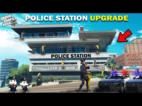 GTA 5 : Franklin Upgrading Ultimate Police Station With Shinchan & Pinchan GTA 5 !