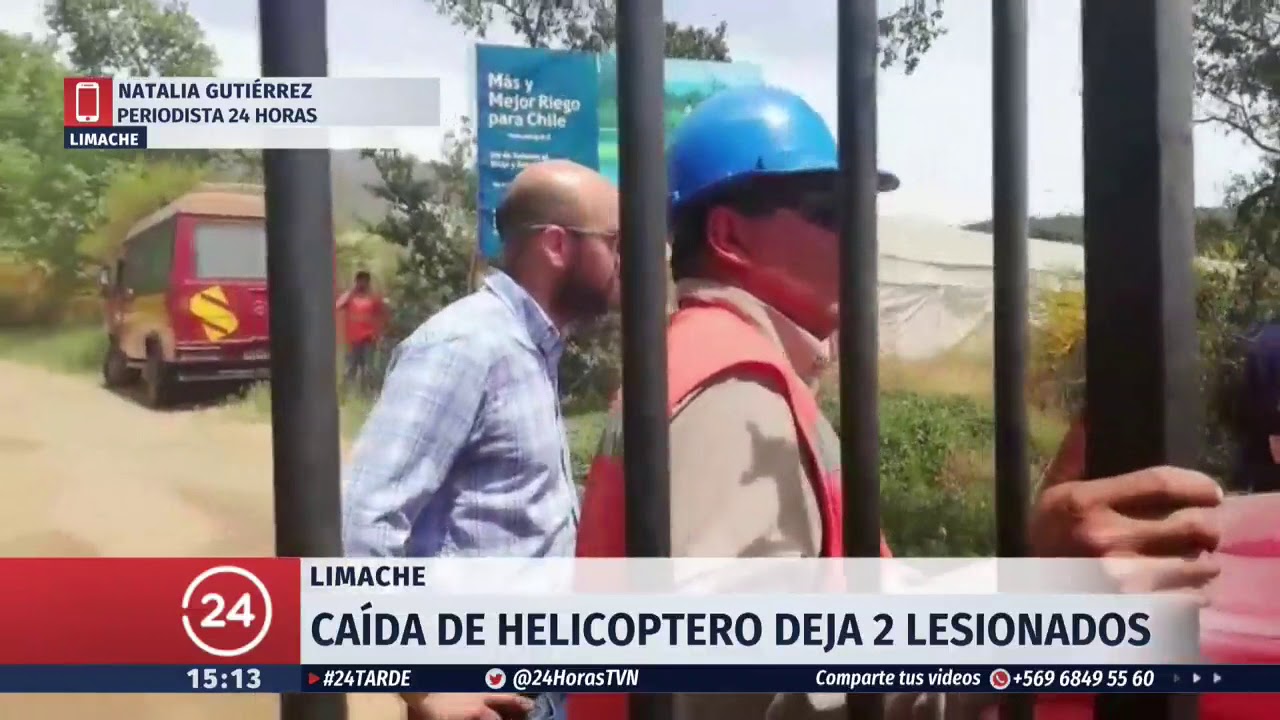 Caída de helicóptero en Limache deja dos heridos en estado grave | 24 Horas TVN Chile