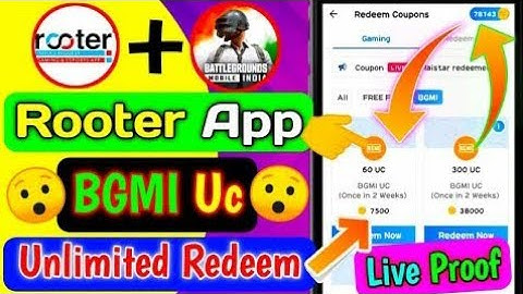 How To Redeem BGMI Uc From Rooter App | Rooter Se BGMI Uc Redeem Kaise kare 2021
