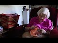 100-year-old knitter shares her talents