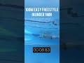 100m easy freestyle in under 1 minute