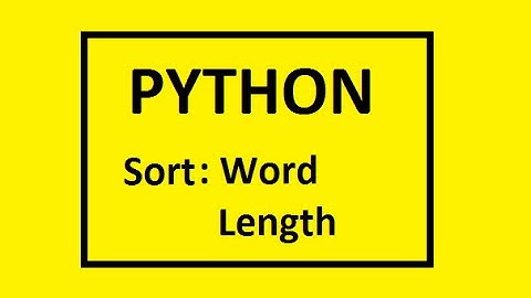 Python Strings: Splits & Sorts by Word Length