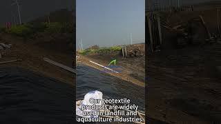 Geomembrane construction site#geomembrane #geotechnical