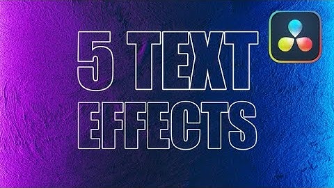 5 EASY TEXT Effects in EDIT PAGE: DaVinci Resolve 19