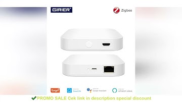 Tuya ZigBee 3.0 Smart Hub, Wireless/Wired Gateway Bridge for App Voice Remote Control, Works with Al