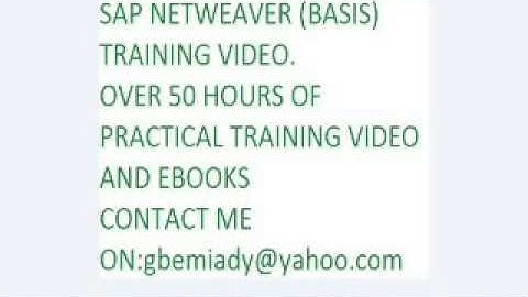 SAP Netweaver (Basis) training Video and Ebook