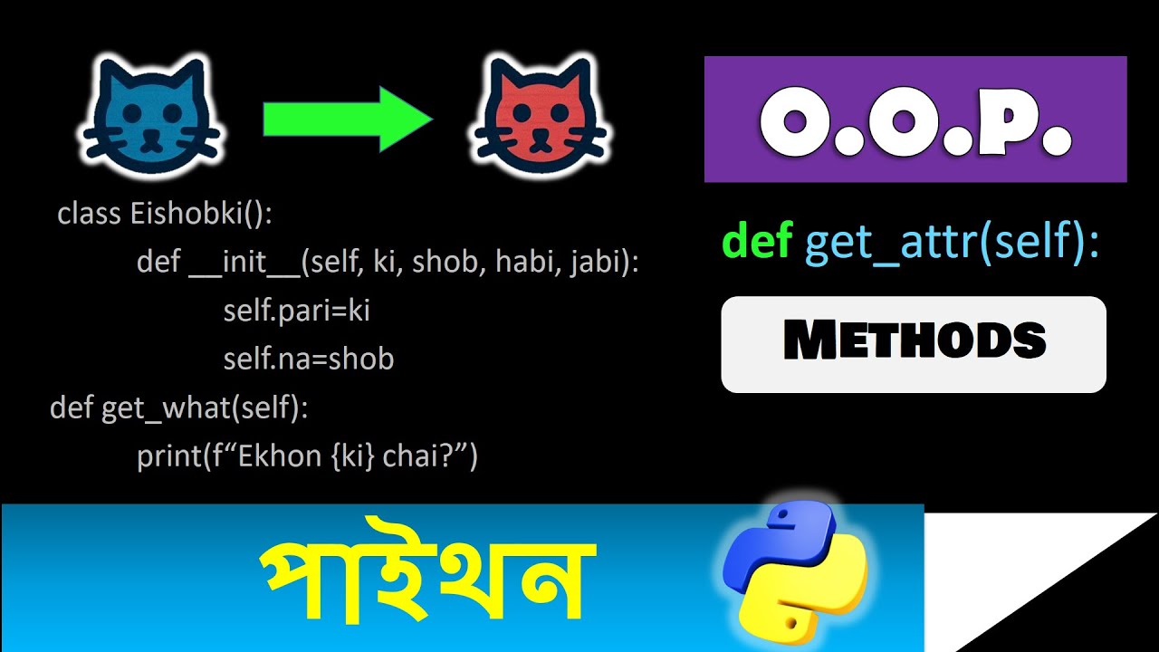 METHODS Python OOP || পাইথন বাংলা টিউটোরিয়াল 🐍 - YouTube