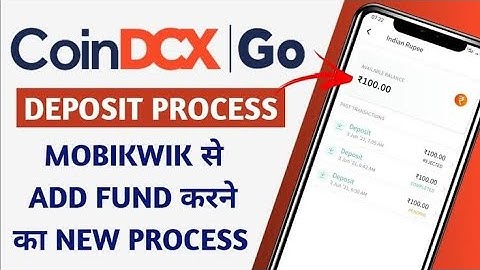 How to add funds in CoinDcx app - Live add money in my CoinDcx from mobikwik wallet