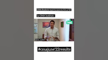 CMA Students want to move in Other Professionals Course 😜 #icmai #cmaresults #shorts