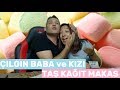 ÇILGIN BABA ve KIZI - Taş Kağıt Makas Marshmallow Challenge