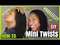 NATURAL MINI CUBAN/MARLEY TWISTS TUTORIAL PT. 1 | Alternative "Knotless" Method | *VERY DETAILED*