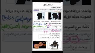 العلوم -  الصف التاسع - خصائص الصوت