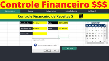 Como Criar Planilha de Controle Financeiro Receitas No Excel | Controle Financeiro como Fazer ?