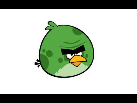 Como desenhar o Grande Pássaro Verde de 'Angry Birds Space' - You...