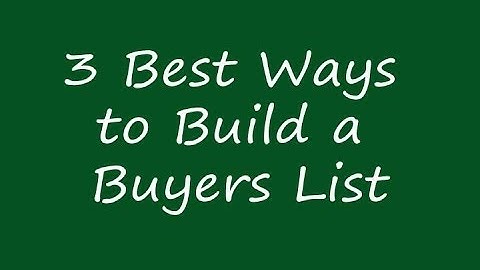 3 Ways to Build a Cash Buyers List Fast and Easy