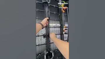 Clear view, bright visuals — transparent LED display at its best 💡 #leddisplay #ledscreen #shorts