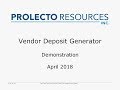 Prolecto NetSuite Vendor Deposit Generator Demonstration