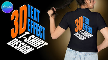 Canva Typography 3D Cube Text Effect for T-Shirt Design