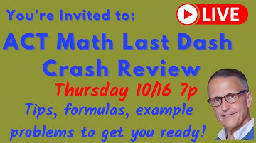 ACT Math Crash Review!