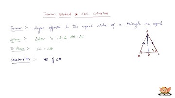 Theorem based on SAS congruence criterion