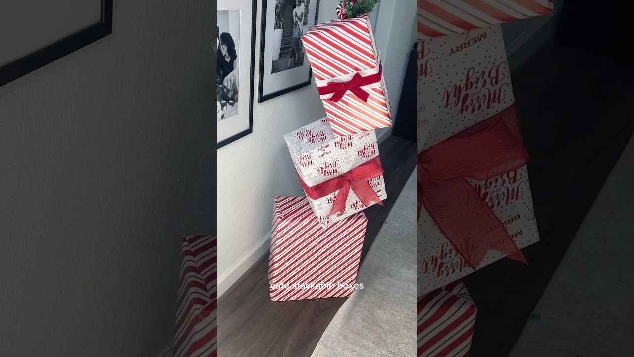 DIY Stackable Christmas Gift Boxes | Easy Holiday Decor Idea #christmasdecor #diy