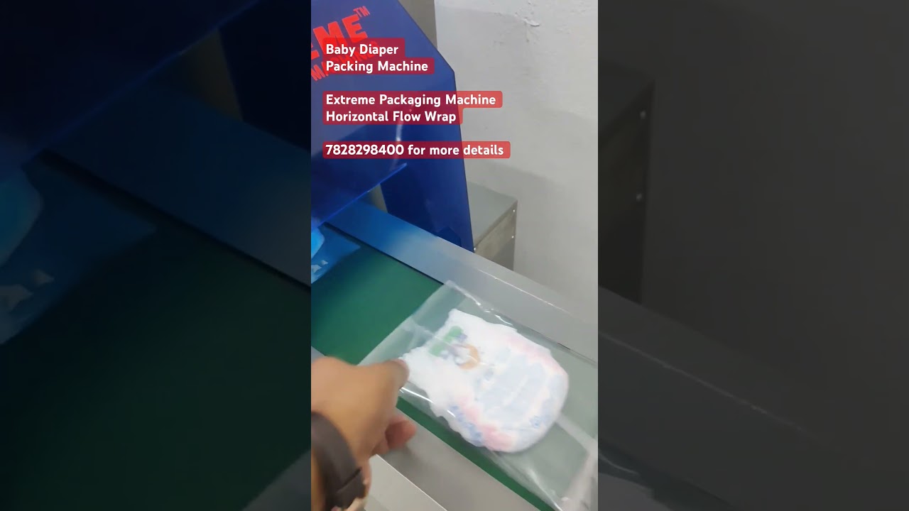 Baby Diaper Packaging Machine!! Diaper Packing!! Flow Wrap Machine 