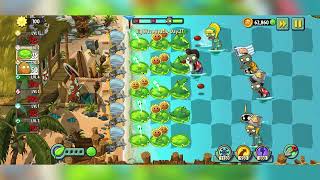 Plants vs Zombies 2 - Its About Time - Big Wave Beach 27 - Walkthrough 100% (No Commentary)