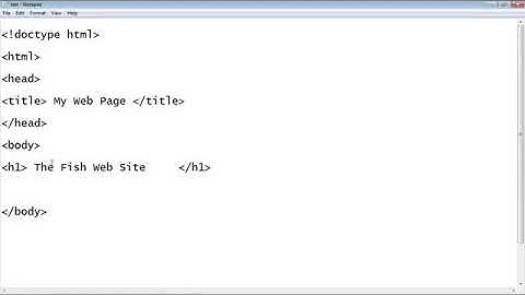 HTML Tutorial for Beginners   01   Creating the first web page