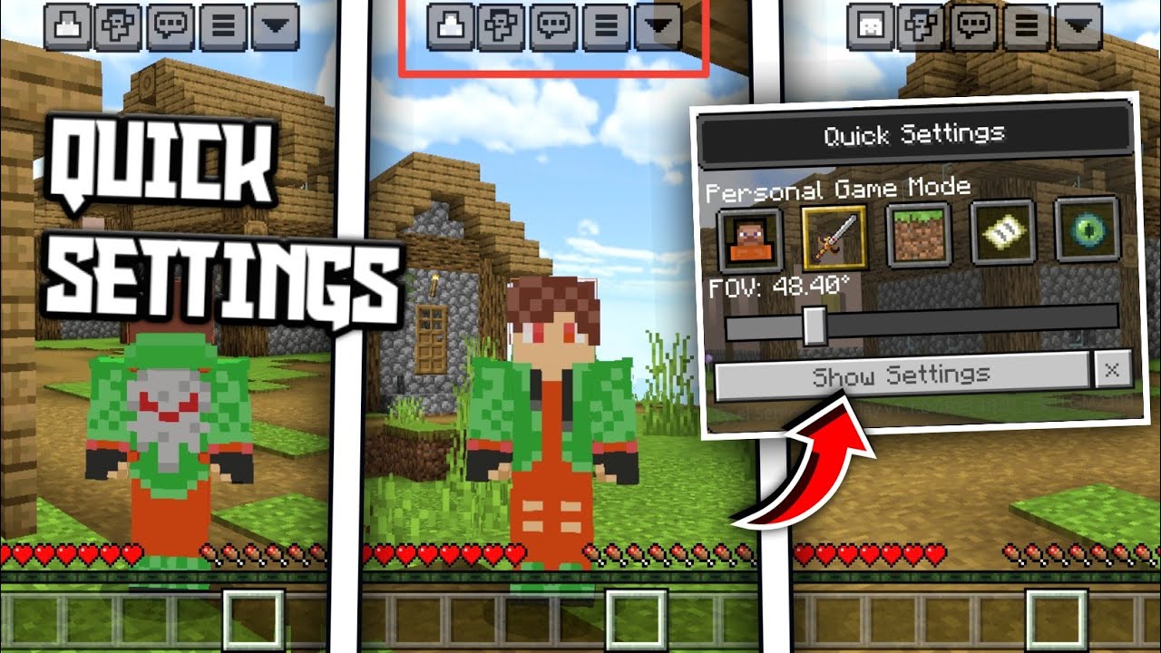 Op Quick Settings For Minecraft PE|| F5 button mod for mcpe | quick ...